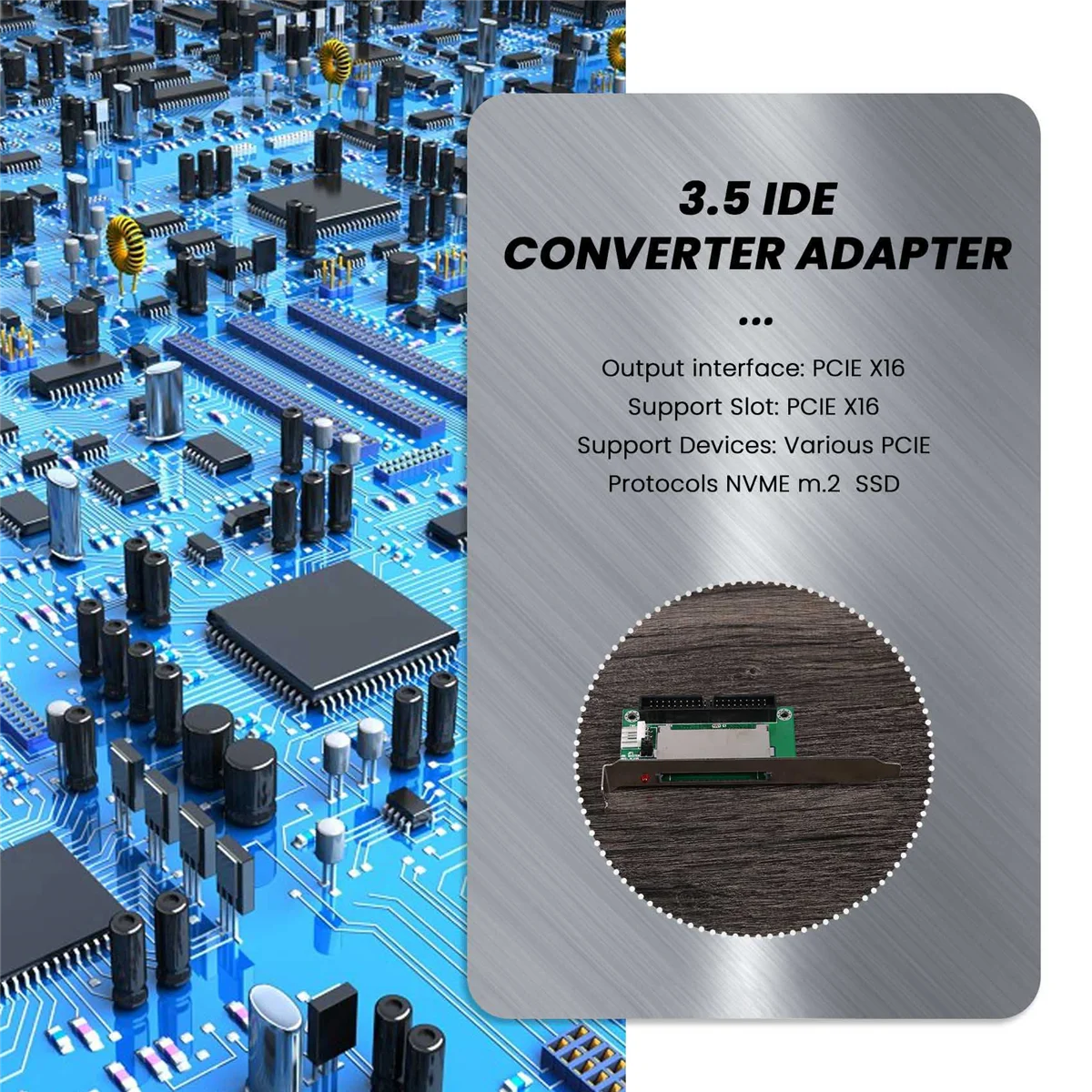 40-контактная компактная флэш-карта Cf на адаптер конвертера 3 5 Ide Кронштейн Pci