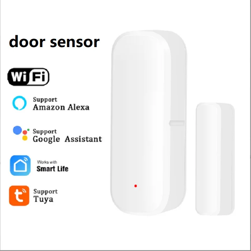 

Tuya Wifi Zigbee Intelligent Door Sensor Magnetic Smart Home Security Alarm System Remote Control Door and Window Sensor