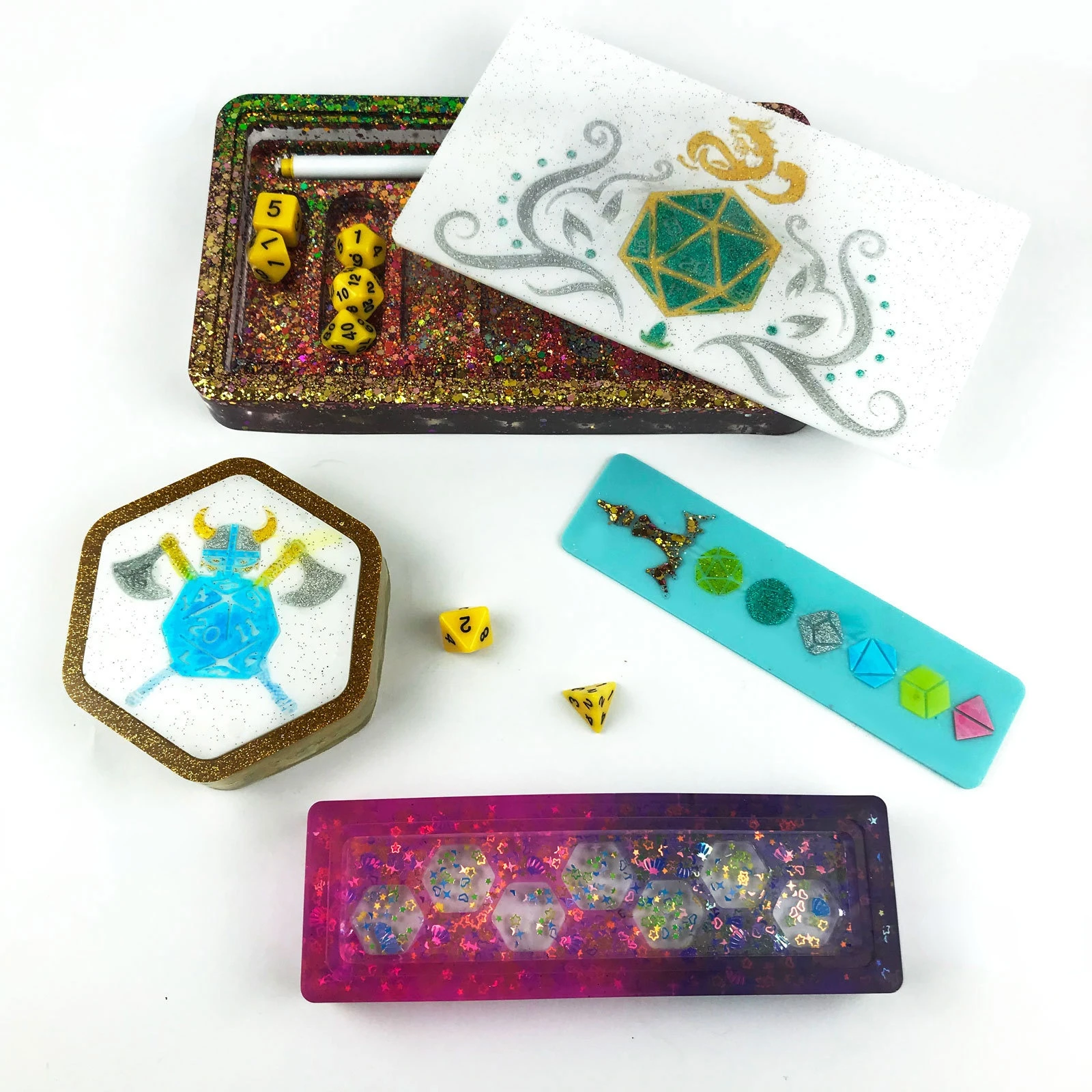 

Multi-sided Dice Set Epoxy Resin Mold Dungeons Dragons Game Dice Silicone Mold