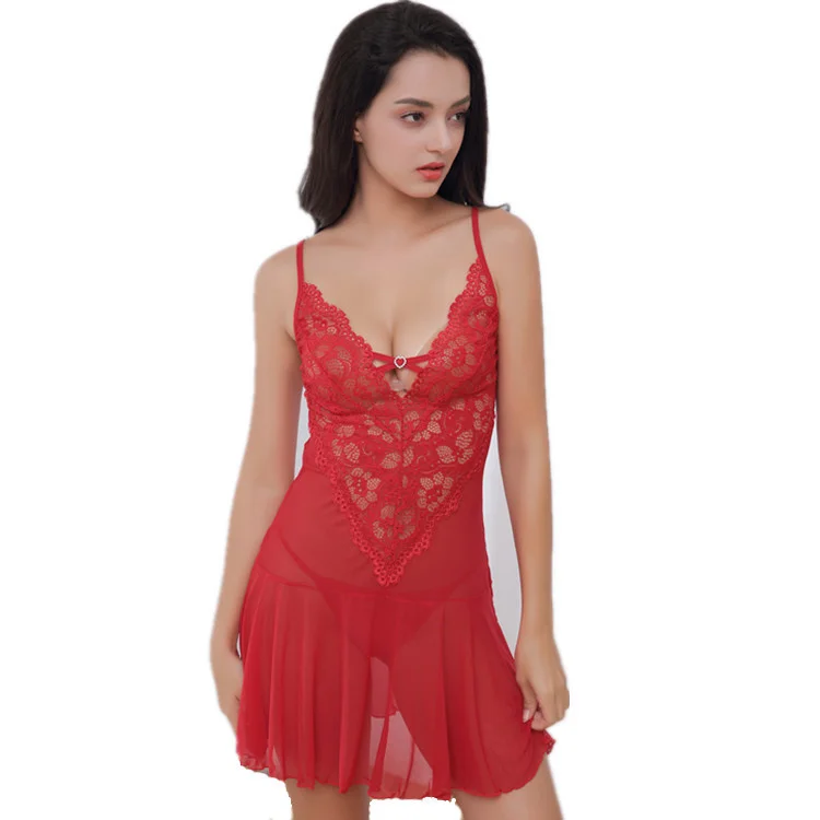 

New sexy underwear deep V temptation sling sexy pajamas female lace