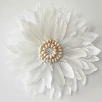 feather wall decoration flower plate conch hanging decoration childrens room decoration wall decoration room decor wall decor