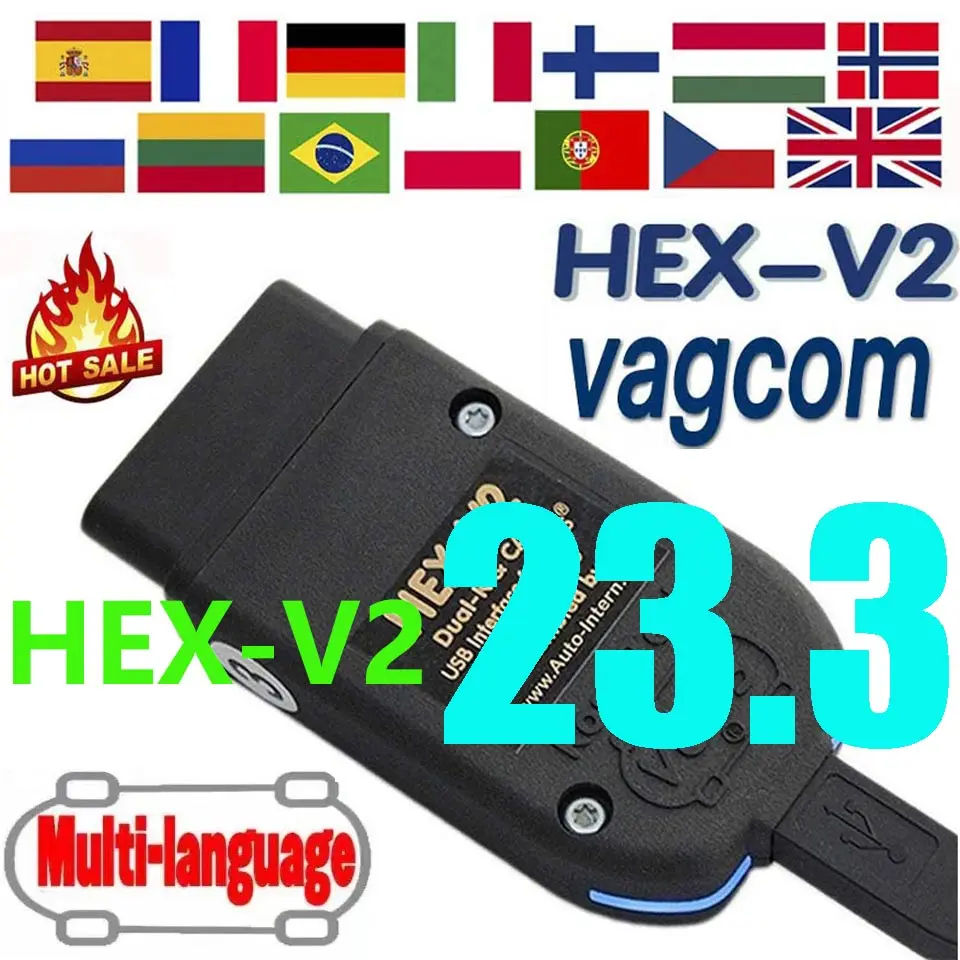 

Newest VAGCOM 23.3 VAG Scanner VAG Tool VAG KKL VAG COM 22.10 Cable OBD2 Diagnostic Cable Multi-Language OBD Scanner VCDS HEX V2
