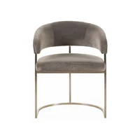 dining room furniture luxury stainless steel metal velvet chair dining chair