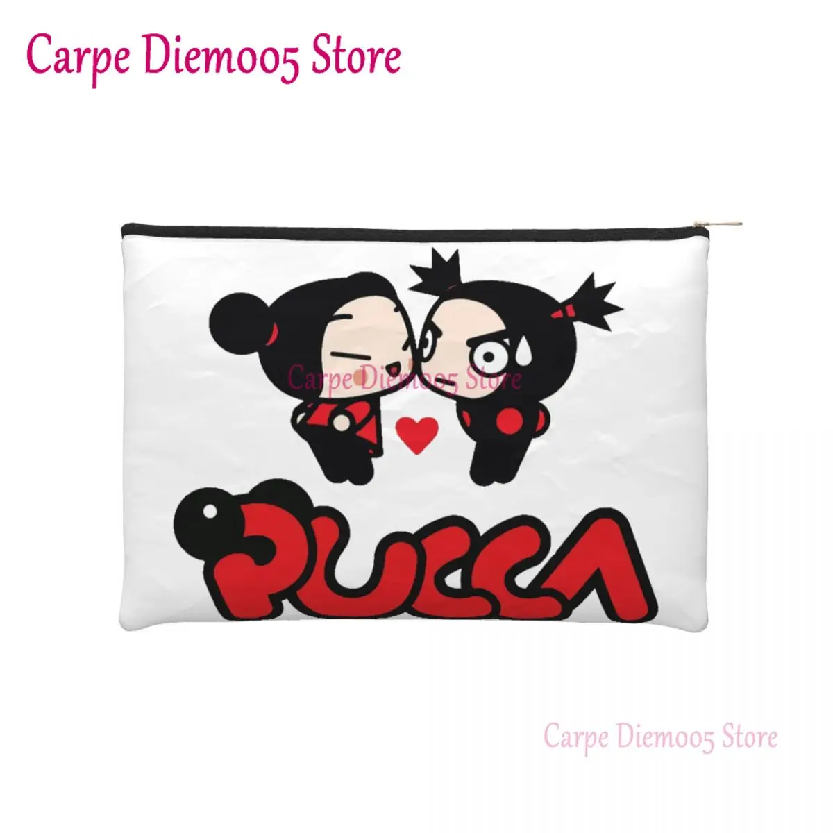 

Cartoon Pucca And Garu Makeup Bag Women Travel Cosmetic Organizer Cute Animated Tv Movies Storage Toiletry Bags