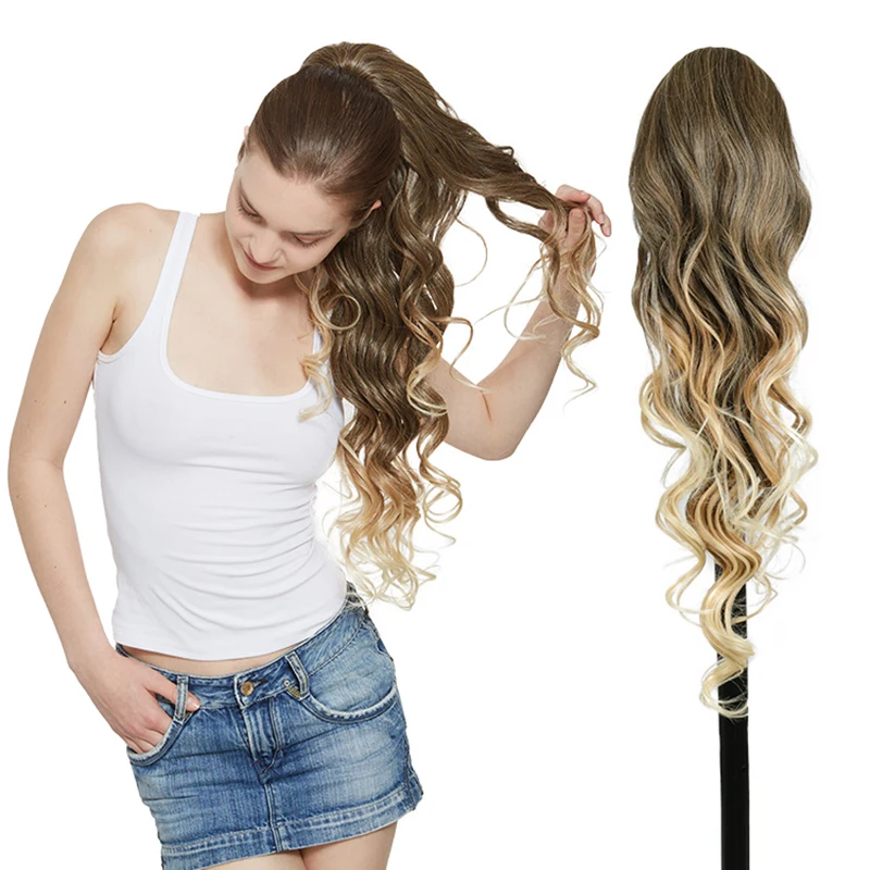 Синтетические длинные хвостики для наращивания оптовая продажа хвост на шнурке