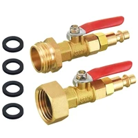hose barb inline brass water oil air gas fuel line shutoff ball valve pipe fittings pneumatic connector controller 2pcs