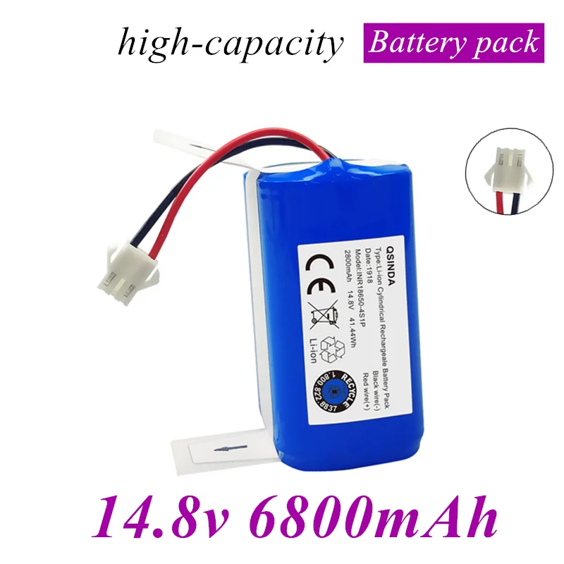 

대용량 새로운 14.8V 4800mAh 6800mAh 로봇 진공 청소기 배터리 팩 교체, chuwi ilife v7 V7S 프로 로봇 스위퍼 lithium battery 리튬 전지