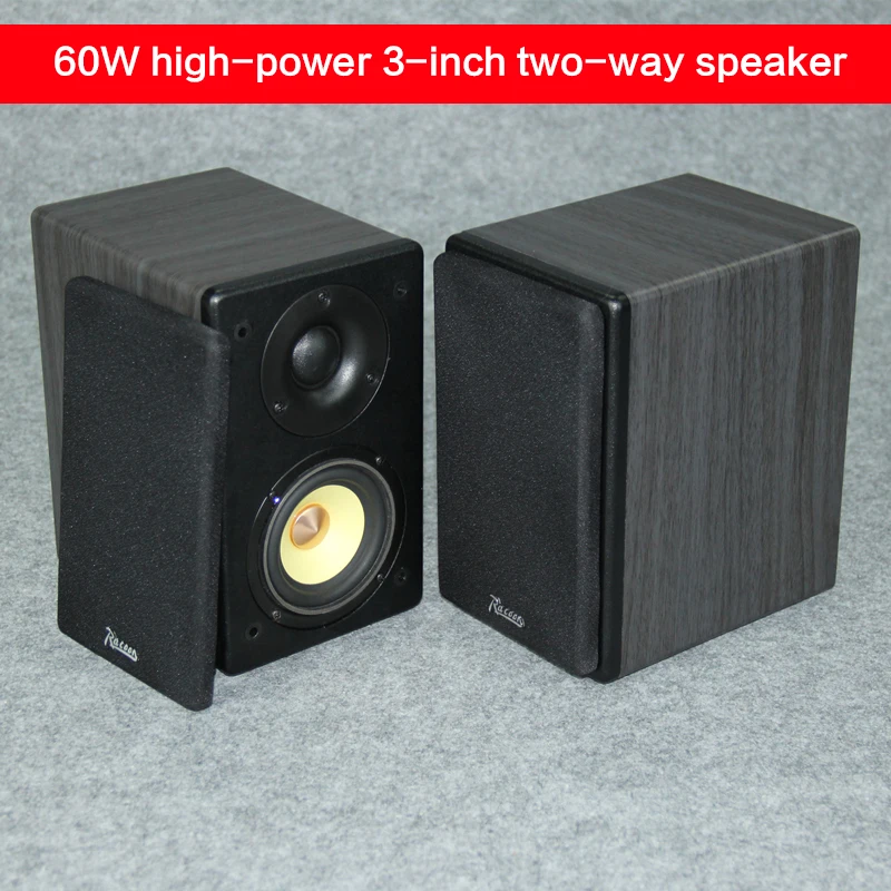 Enlarge 30W*2 Home 3-inch 2-way Passive Speaker Home Theater Wooden Hifi Fever-grade Audio Subwoofer Desktop Audio Front High Fidelity