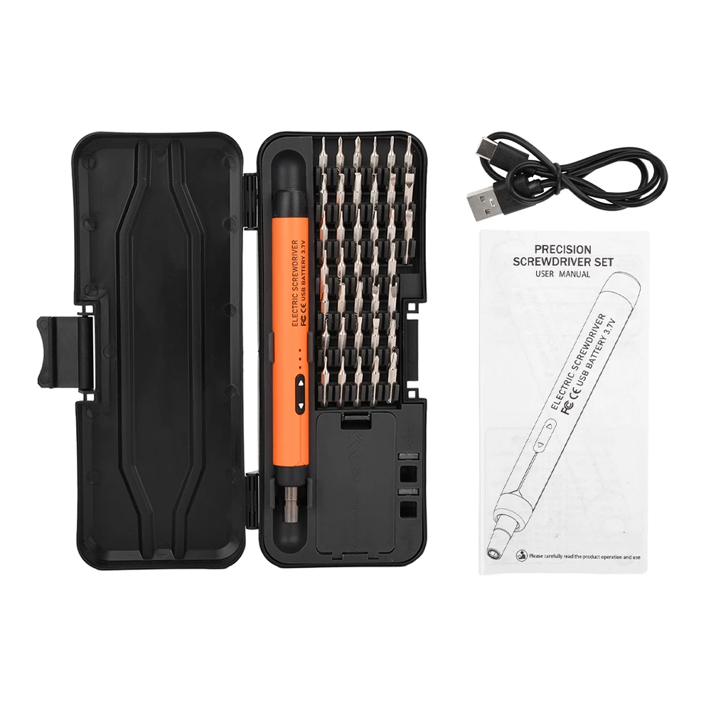 

Набор электрических отверток DC3.7-4.2V 46 в одном, маленькая прецизионная электрическая отвертка, перезаряжаемые беспроводные мини-маленькие биты