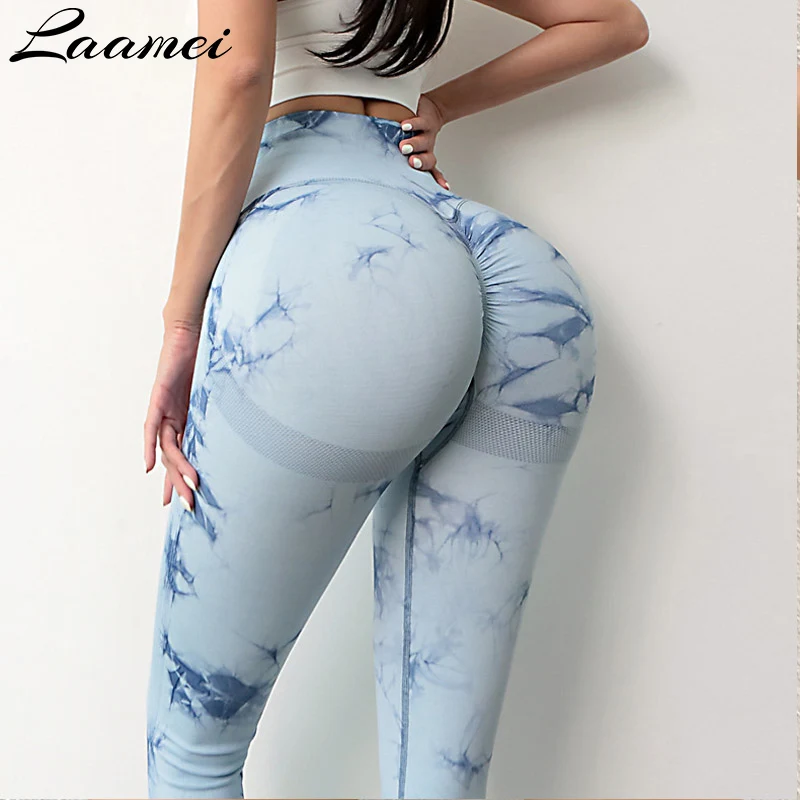 

Seamless Leggings for Women Fitness Yoga Pants High Waist Tie Dye Legging Workout Scrunch Butt Lifting Sports Gym Tights Woman