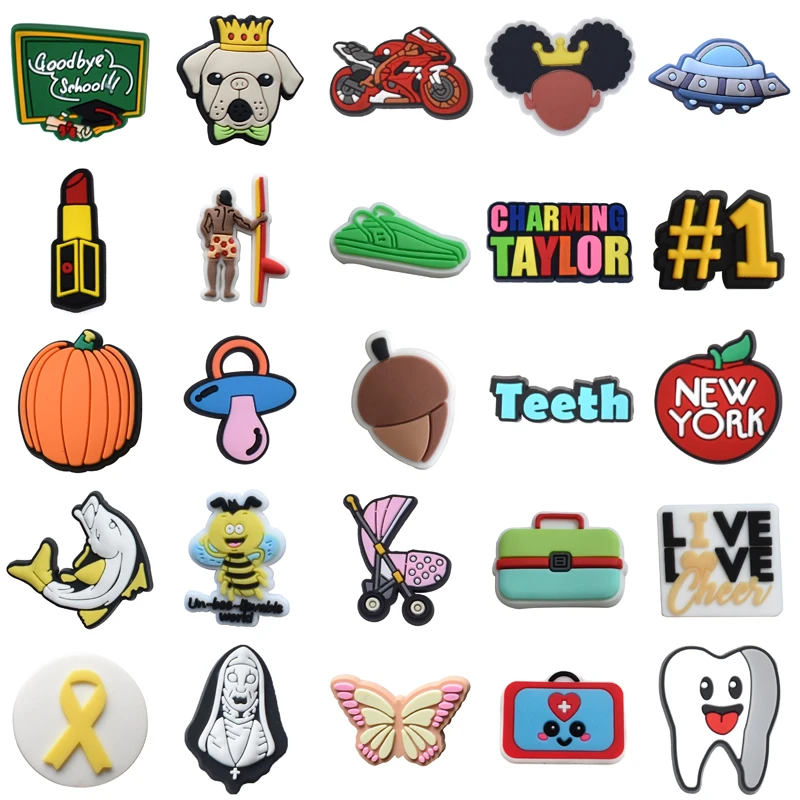 

Men Shoes Accessories Gifts Kids Boy Girl Decorations for Crocs Shoe Charms Packs Para Pins Wholesale Bulk Set Jeans Women Charm