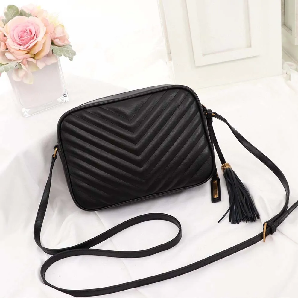 

Lou Quilted Leather Camera Bag Luxury Designer Handbag Women Y Monogram Brand Tassel Crossbody Shoulder Bag Lady Purse Messenger