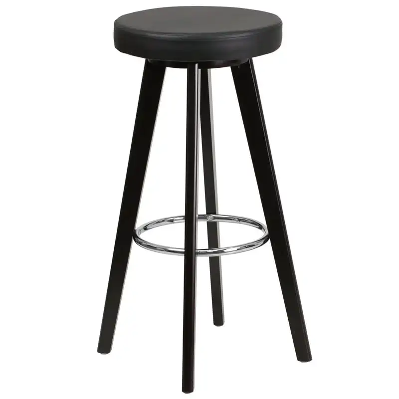 

Trenton Series 29'' High Contemporary Cappuccino Wood Barstool with Black Vinyl