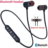 new neck mounted magnetic headphones wireless bluetooth headphones anti sweat music running headphones for all smart phones