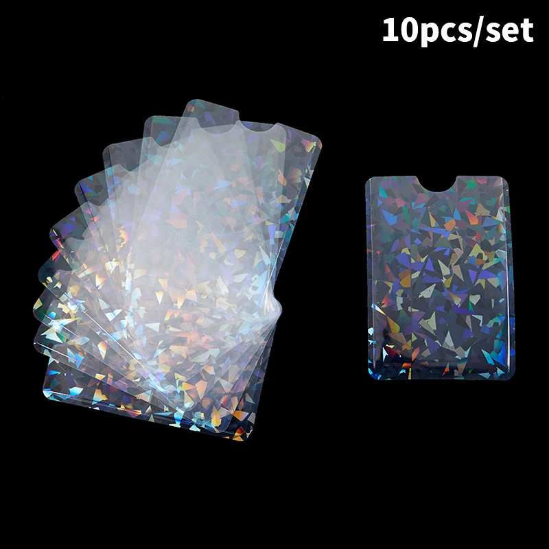 

10 шт., Прозрачные лазерные мигающие открытки, 66 х92 мм