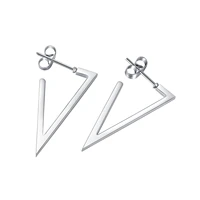 jewelry temperament geometric triangle titanium steel stud earrings simple opening earrings are universal for men and women