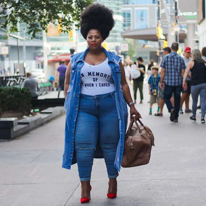 

Style New Medium Long Wash Jeans Waistcoat Over Knee Vest Loose Coat Vest