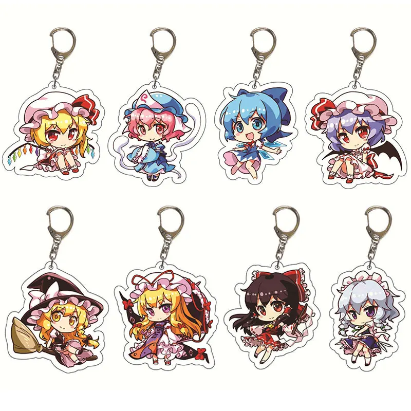 Фото Аниме Touhou Project брелок для косплея Hakurei Reimu Kirisame Marisa костюм кулон реквизит акриловый брелок для ключей Рождественский подарок №1