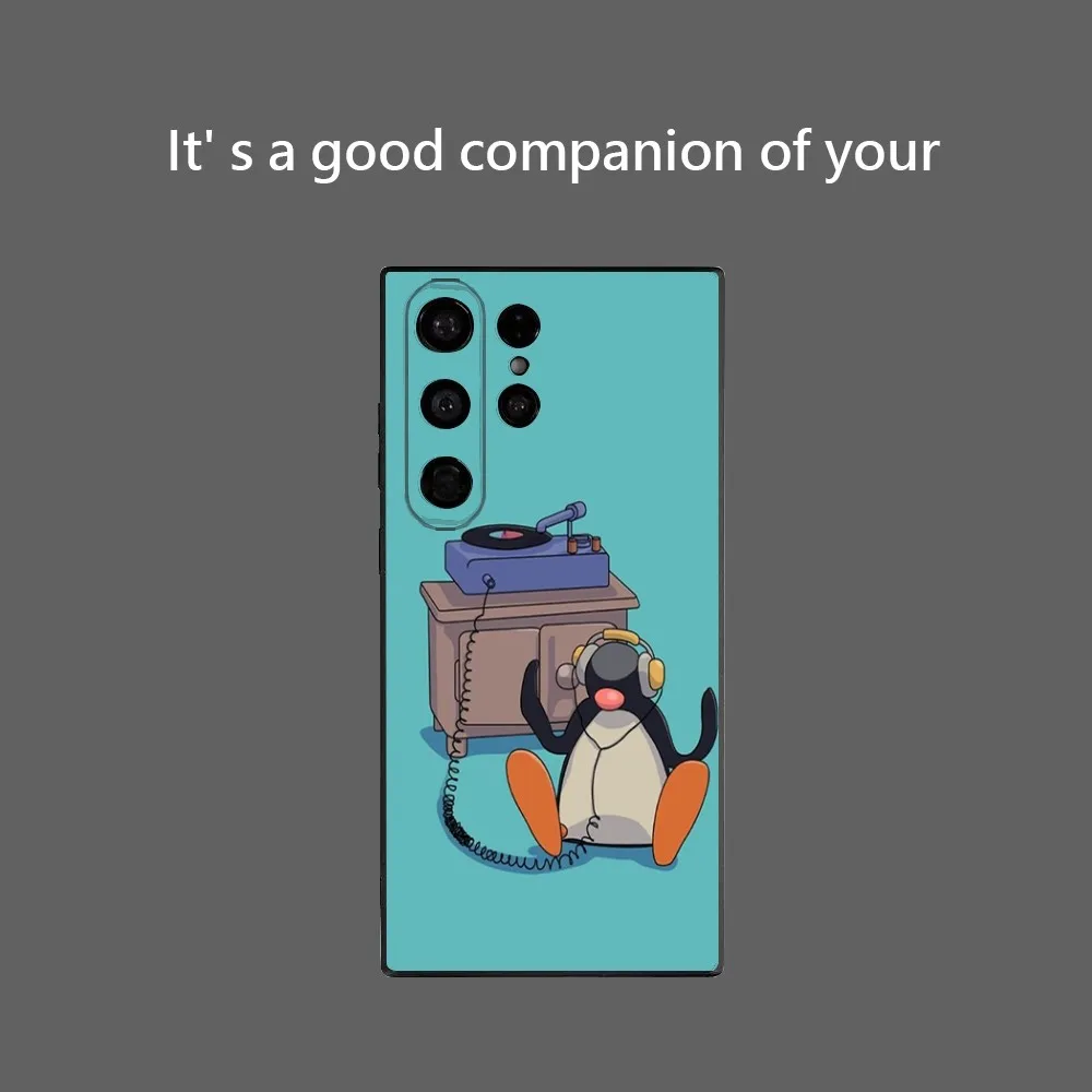 Noot P-Pingu Kawaii Anime Phone Case for Samsung Galaxy S25 Ultra S22 S23 S24 S21 S20 5G Protective Soft Silicone TPU