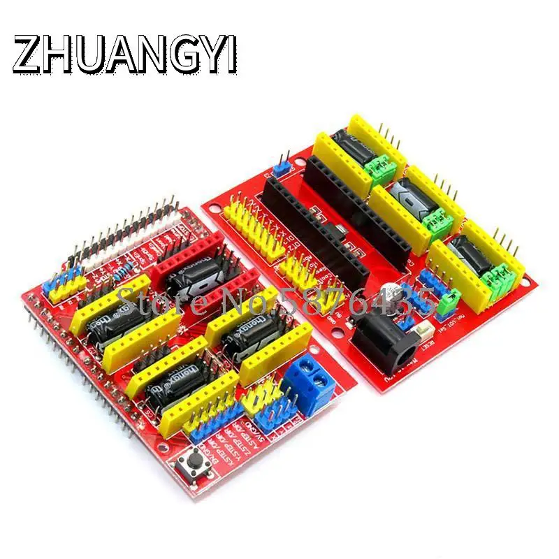 Щит ЧПУ V4 щит v3 гравировальный станок/3D принтер/A4988 DRV8825 Плата расширения драйвера