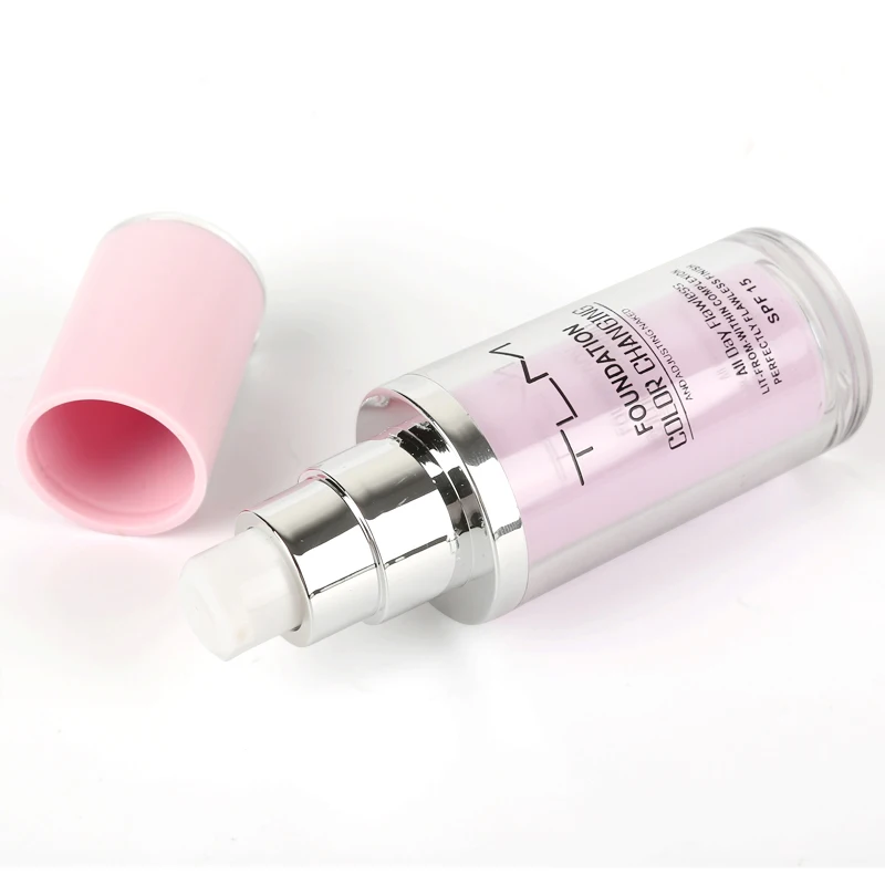 

Косметический увлажняющий стойкий консилер для макияжа Жидкая основа для макияжа многофункциональная осветляющая формула Температурное изменение TSML1