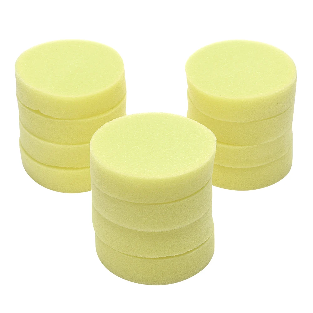 

12PCS/Set Round Applicator Pads Washer Car Wax Foam Sponges Cleaning Tools Polish Sponge Auto Care Car Body Glass Wash Sponge