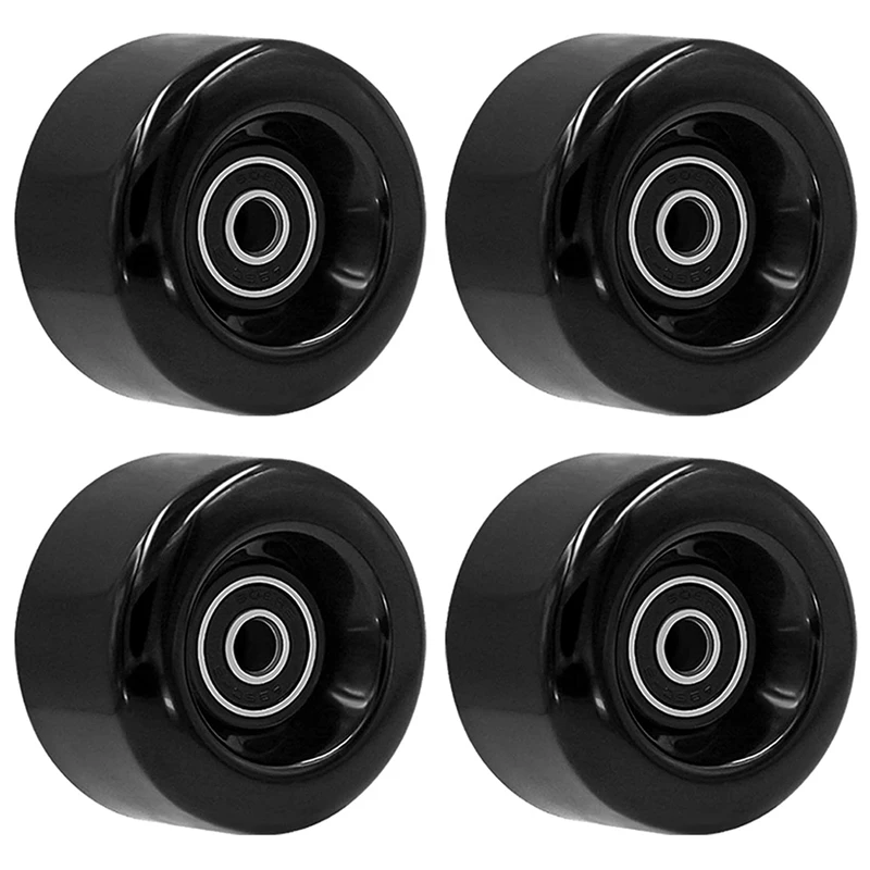

4 Pcs Roller Skate Wheels With Bearings Installed For Double Row Skating, Skateboard Outdoor Or Indoor Use, 32X58mm 82A