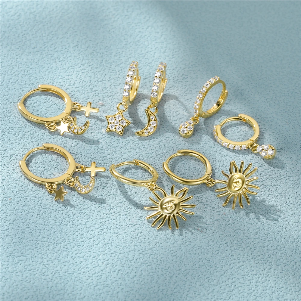 Женские серьги-кольца из серебра 925 пробы, в минималистском стиле