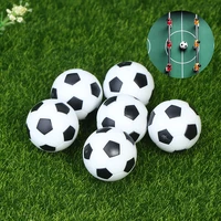 6pcsset 32mm table games soccer football replacement mini plastic black white soccer ball table soccer ball indoor games