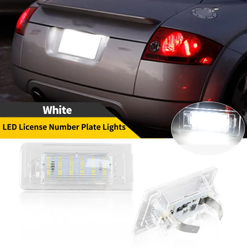 2 шт. освещение номерного знака для Audi TT MK1 8N Roadster Cabrio 8N9 Coupe 8N3 Canbus белая