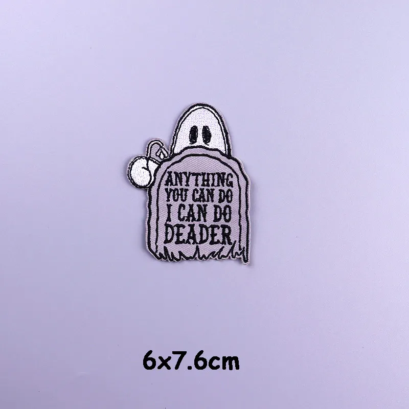 Патчи с вышивкой черепа и цветов для одежды наклейки-скелеты в стиле панк нашивки