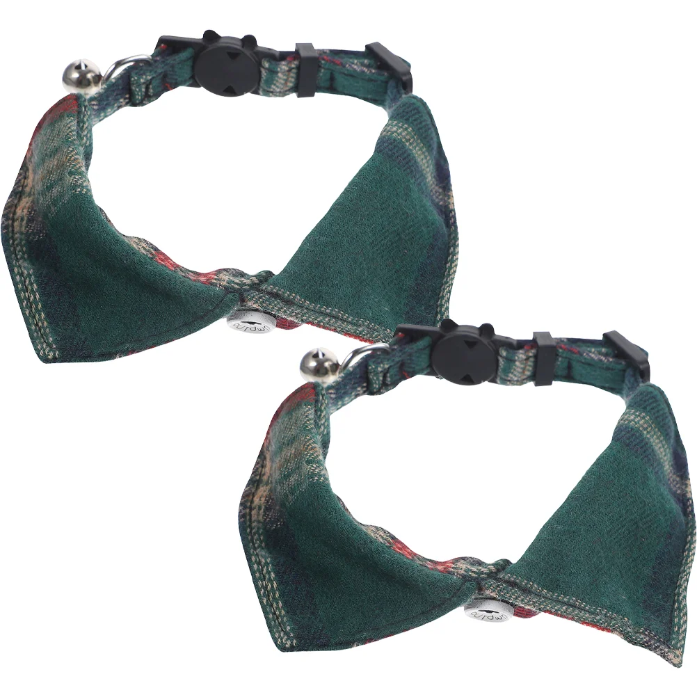 

2pcs Cat Collar Cute Cat Collar with Bell Adjustable Safety Pet Cat Collar Decor