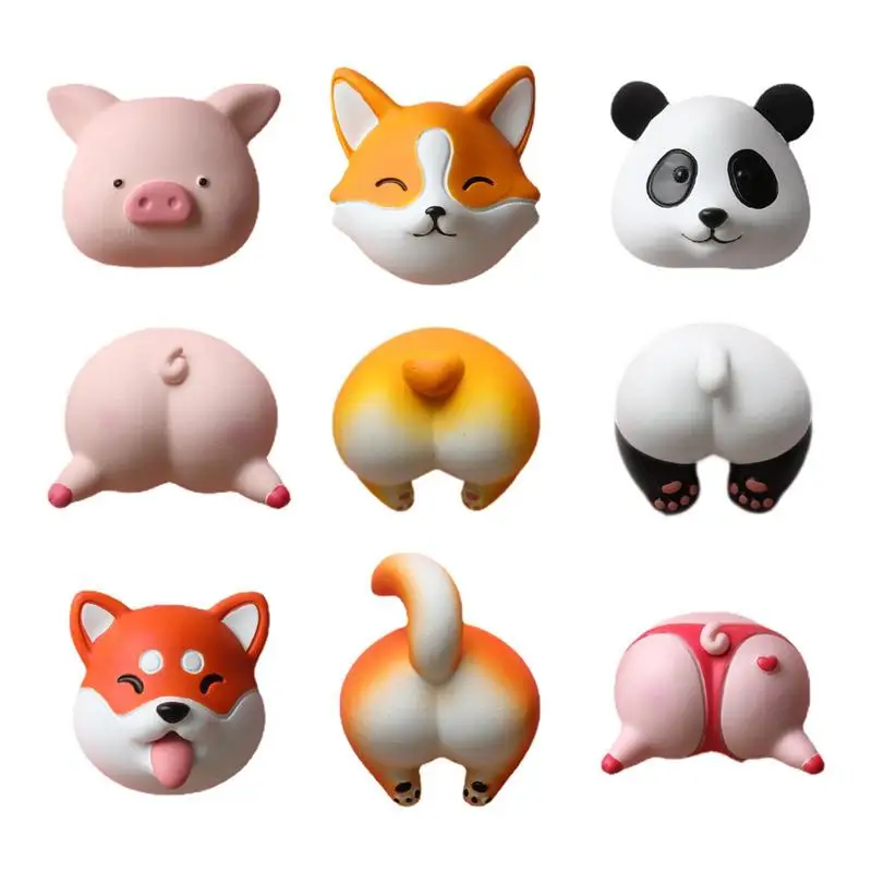 

Наклейки на холодильник в виде головы и хвоста с животными, магнитные наклейки в виде милой панды, декоративные наклейки на холодильник, самоклеящийся лист «сделай сам»