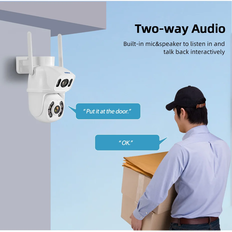 

Камера видеонаблюдения KERUI, 6 МП, Wi-Fi, ICSEE