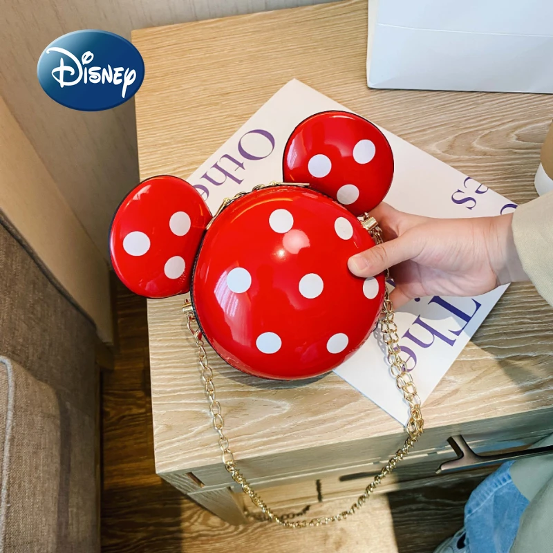 Disney New Cartoon Mickey Girl One Shoulder Messenger Bag High Quality PU Children Oblique Bag Zipper Cute Children's Coin Purse