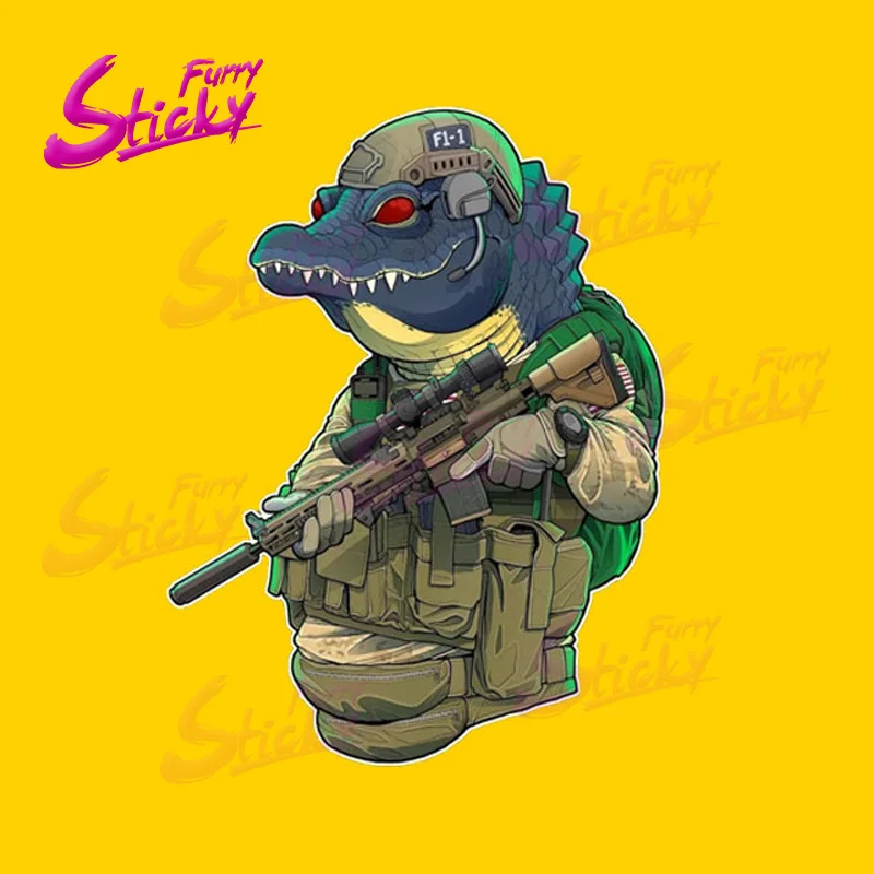 

Furry Sticky Funny Crocodile Gorilla Soldier Car Sticker Decal Mini Cooper Car Accessories Helmet Trunk Mazda Stickers