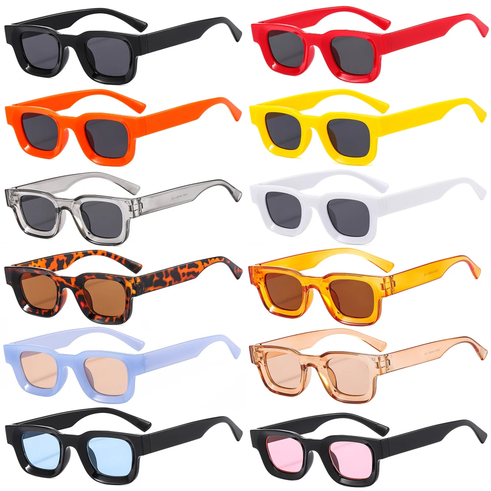 

Маленькие солнцезащитные очки в прямоугольной оправе с защитой UV400, солнцезащитные очки, очки для пляжа, летнее украшение для женщин и мужчин