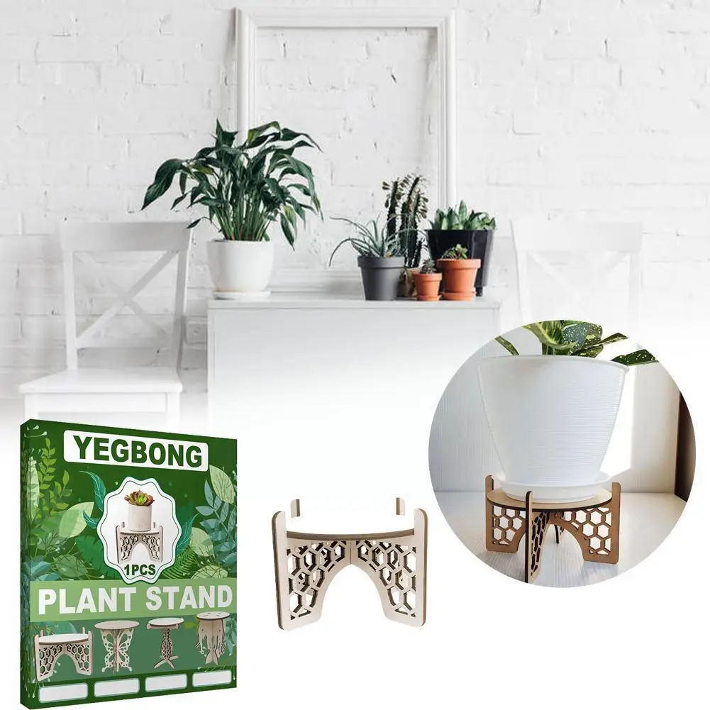

Simple Strong Wooden Plant Stand Multiple Flower Pot Holder Shelves Planter Rack Storage Organizer Display for Desk Office T7L4