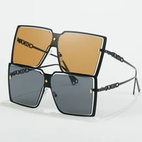 fashion large frame square sunglass polarized brand design gradient anti ultraviolet uv400 casual sunglasses for adultwomenmen