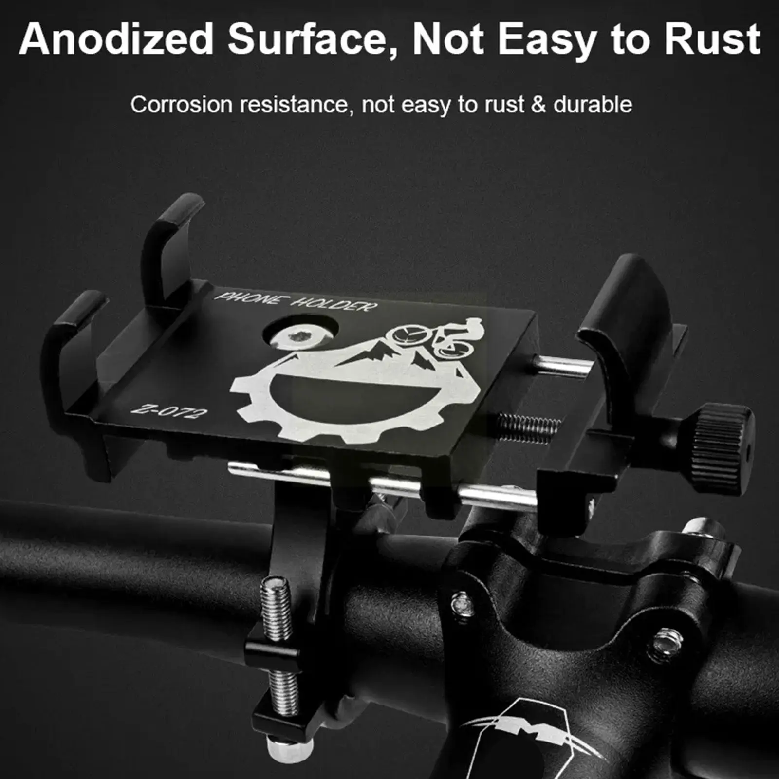 

Alumium Bicycle And Motorcycle Phone Holder, Adjustable Bracket Phone S4F0