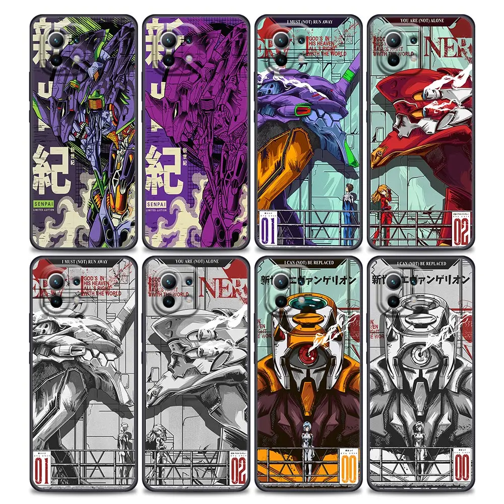 

Neon Genesis Evangelion EVA Anime Luxury Phone Case for Xiaomi Mi 11i 11 11X 11T Poco X3 NFC M3 Pro F3 GT M4 Soft Silicone