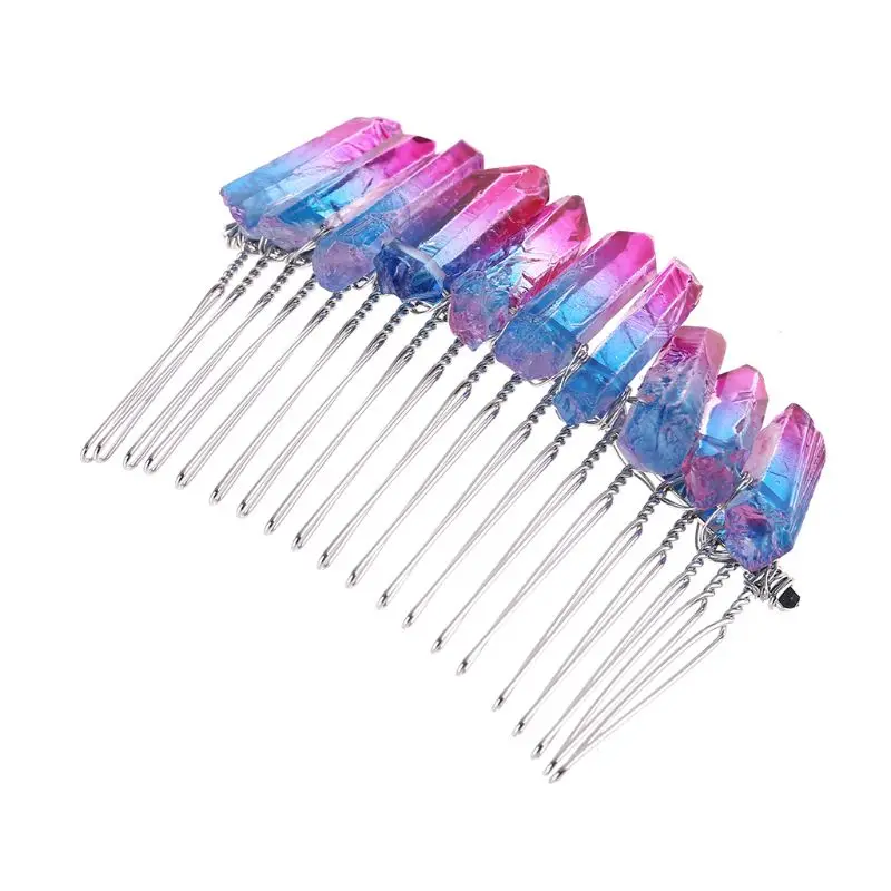 Романтическая градиентная красочная ручная работа кварцевая Хрустальная