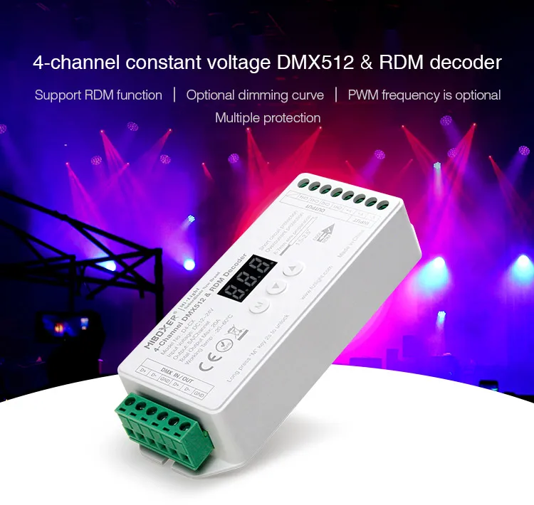 DC12-24V 1 2 3 4 5 Channel Constant Voltage D1-CX D2-CX D3-CX D4-CX D5-CX DMX512 RDM Decoder 1CH 2CH 3CH 4CH 5CH For LED Light images - 6