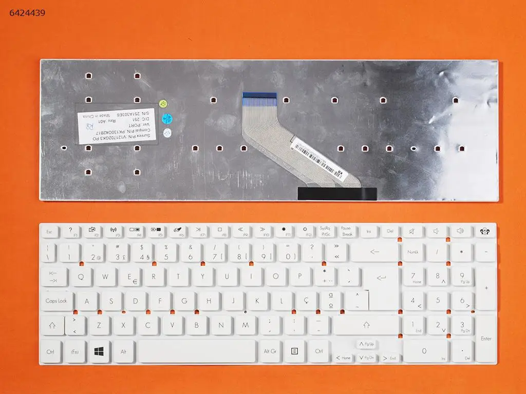 

Клавиатура PO для ноутбука, для GATEWAY NV55S NV52L NV56R NV57H NV75S NV76R NV77H белый