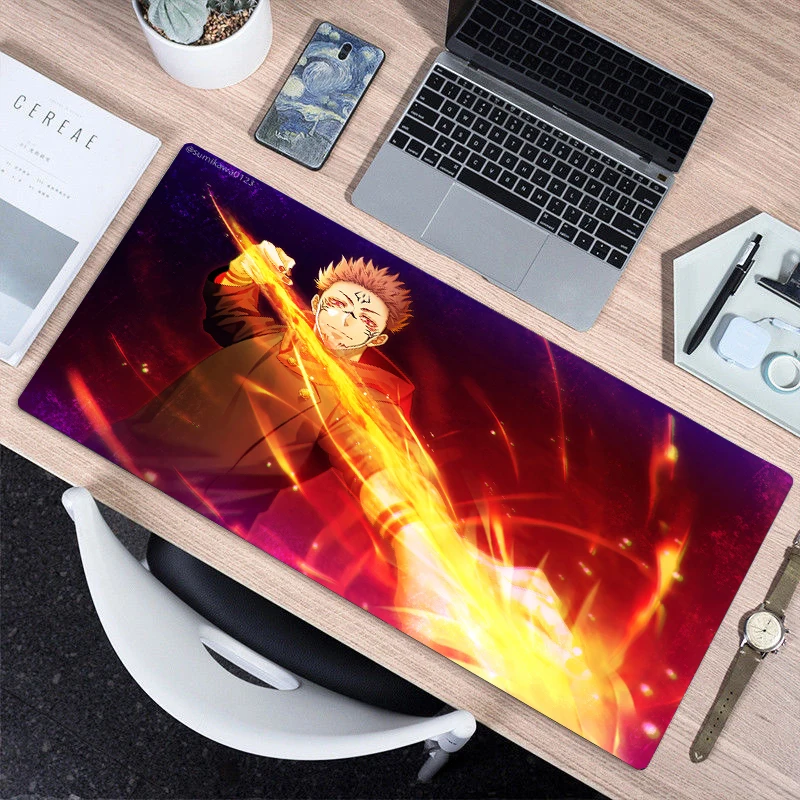 

Mouse Pad Gamer Large Home New Keyboard Pad Mouse Mat MousePads Anime Jujutsu Kaisen Anti-slip Gamer Natural Rubber Table Mat