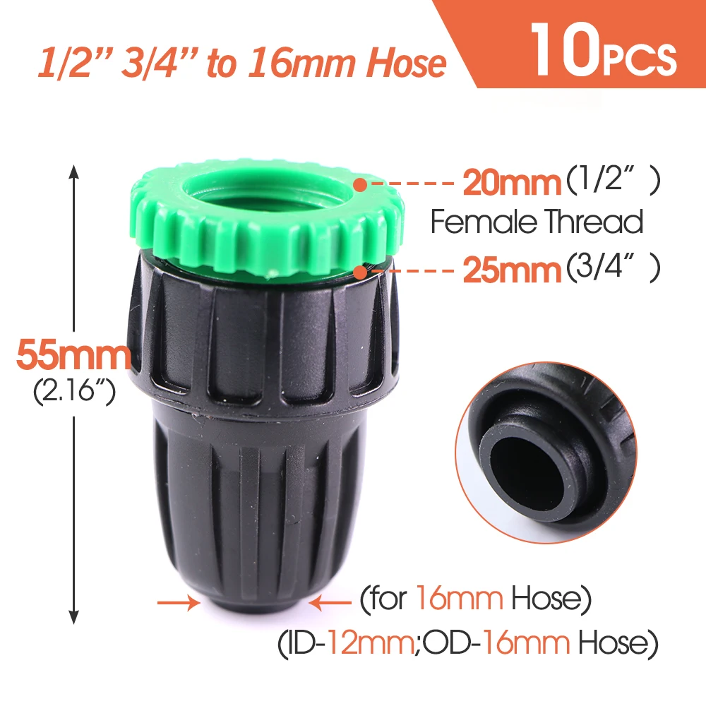 

Фиксированные соединители для труб 16 мм, пластик, 10 шт.