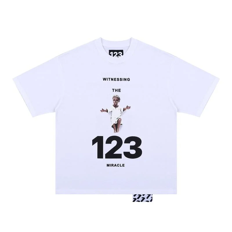 

22SS Baby and Digital Print RRR123 T Shirt Men Women EU Size 100% Cotton RRR123 Top Tees Streetwear Summer Demon Slayer Military