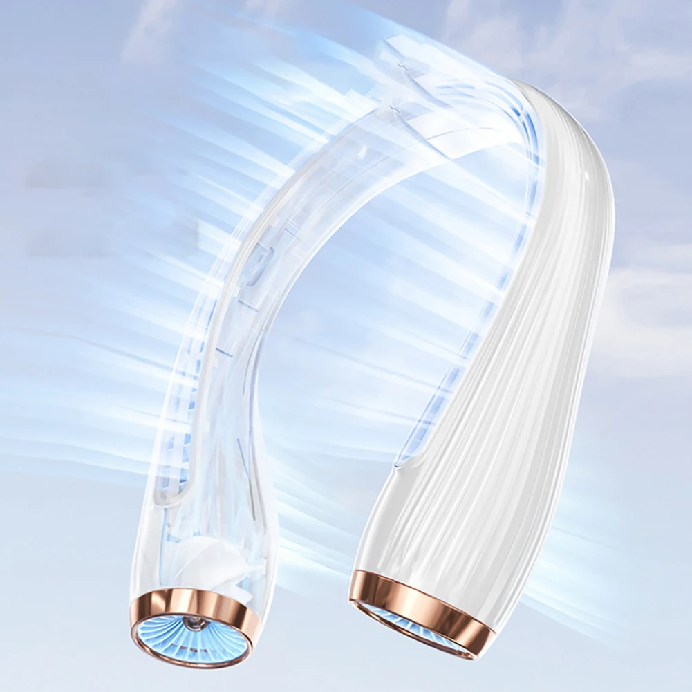 

Портативный шейный вентилятор, портативный безлопастный вентилятор, USB перезаряжаемые подвесные вентиляторы без листьев, охлаждающий возд...