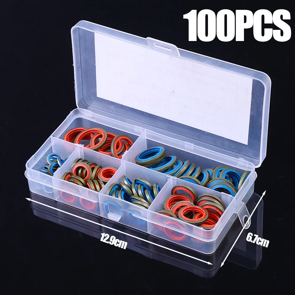 

Комбинированная шайба для слива масла, комплект уплотнительных прокладок M6/M8/M10/M12/M14/M16, прокладка для сливной пробки масла, сменные аксессуары для автомобиля