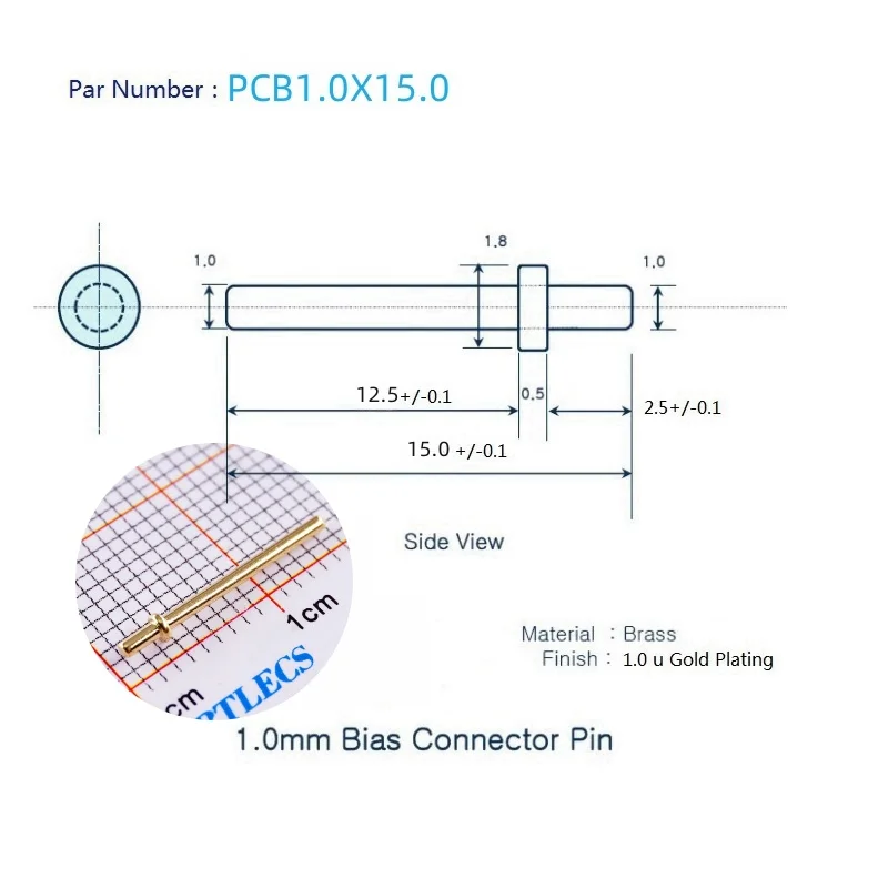 

Штыри для печатной платы RTLECS PCB-x диаметр 1.0 1.3 мм
